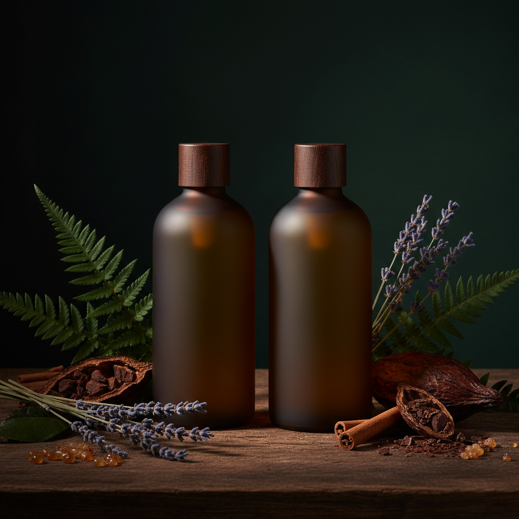 Shampoo and Conditioner Combo - Dark & Moody Editorial Shot